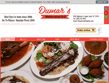 Tablet Screenshot of dumarsgrill.com